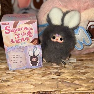 Super Mini Bunny – BB3 Letter M- Plush Keychain (Opened Box)